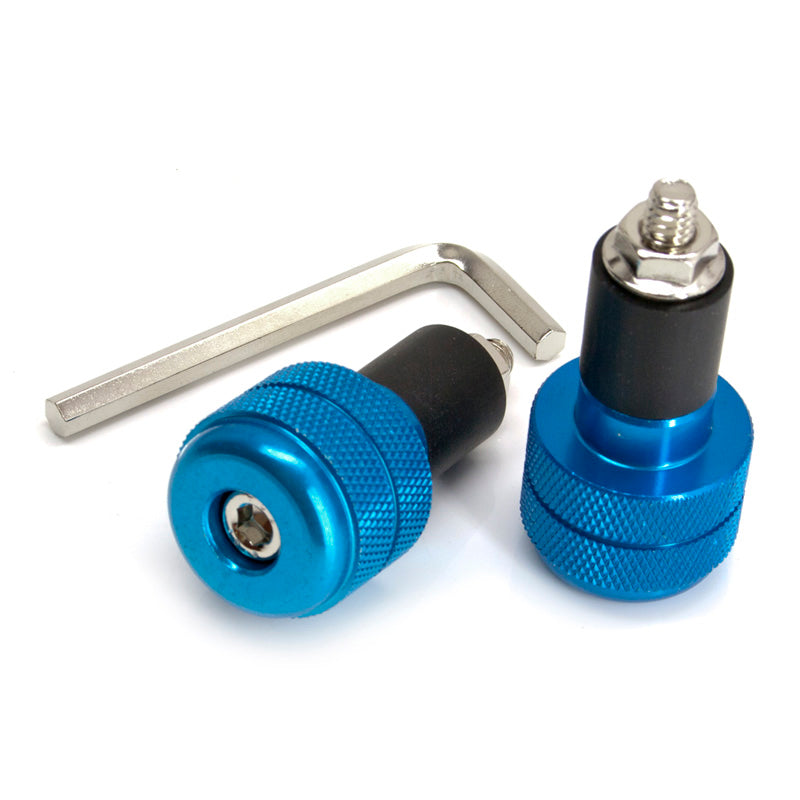 BLUE HANDLEBAR PLUGS (2PCS).