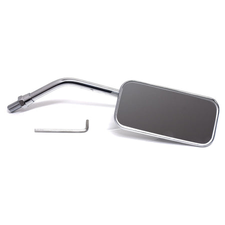 UNIV.MIRROR R/L 10MM RECTANGULAR CHROME.