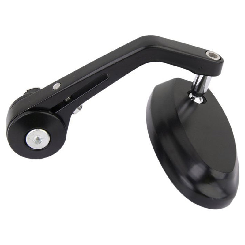 HANDLEBAR END MIRROR OVAL BLACK (PR)