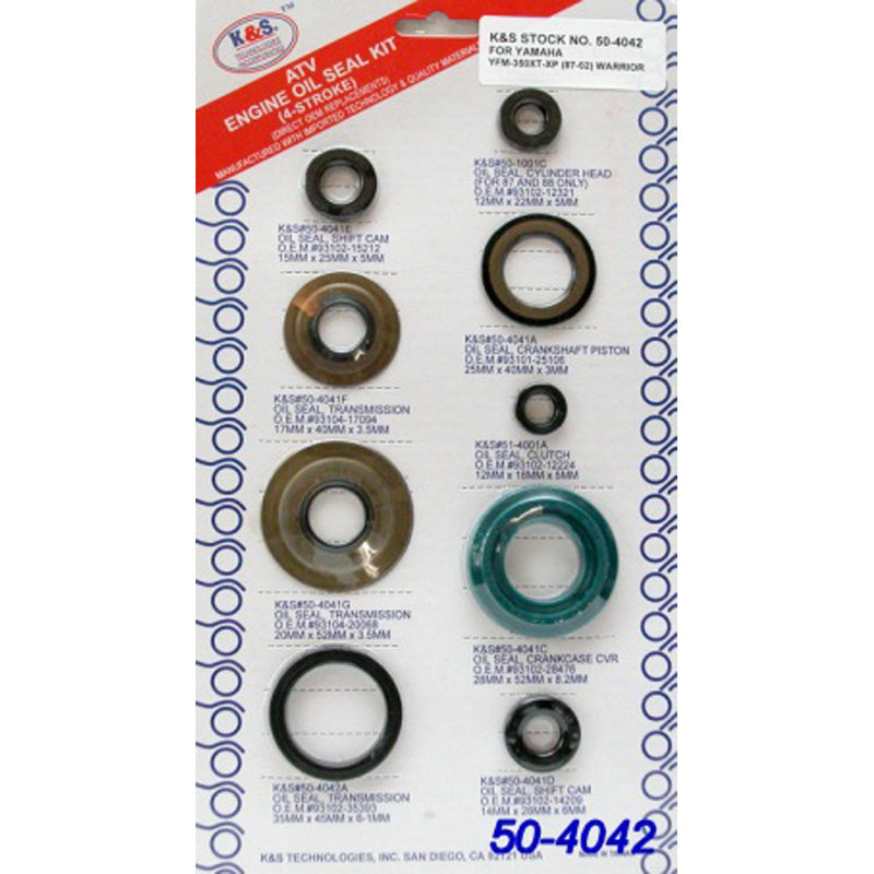 SEAL KIT 9P YFM350X/R/S 87-07RAPTOR 08-10