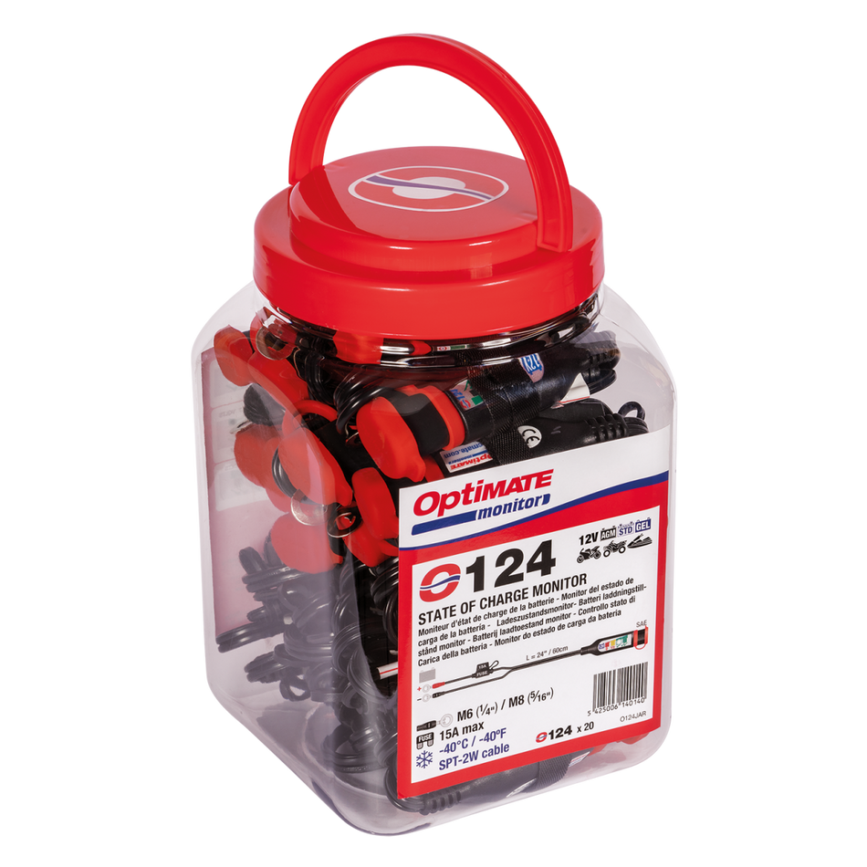 O-124 BATTERY LEAD W/LED JAR QTY 20
