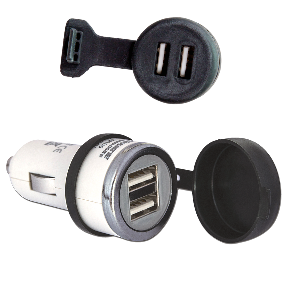 O-106 AUTO PLUG TO 2XUSB-A SOCKET