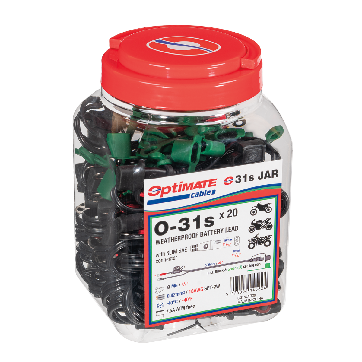 O-31S SLIM BATTERY LEAD JAR QTY 20