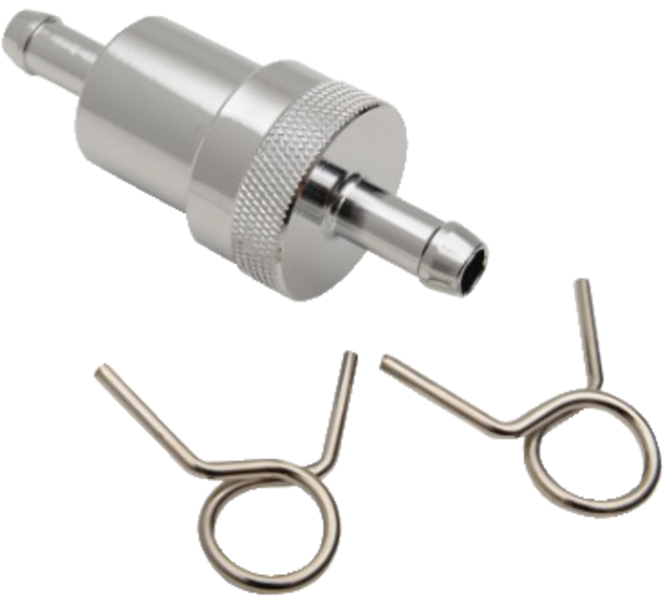 FUEL FILTER 5/16 CNC CHROME