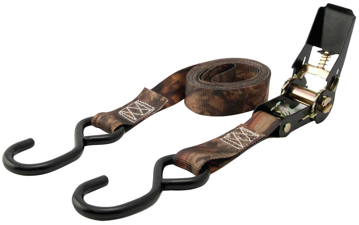 (4)1"X10' 900 LB RATCHET TIE-D STRPCAMO