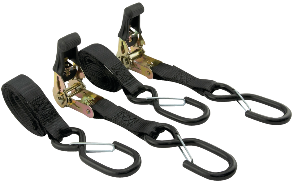 (2)1"X6' 1200 LB HD MOTO STRAP W/SAFETY