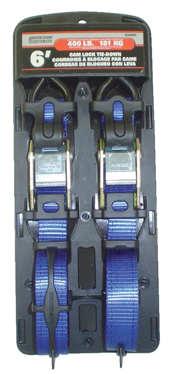 (2) 1"X6' 1200 LB CAM LOCK TIE DOWNS BLU