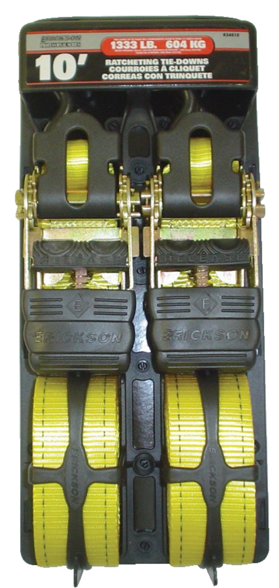(2) 2"X10' 4000 LB RATCHETING TIE DOWNS
