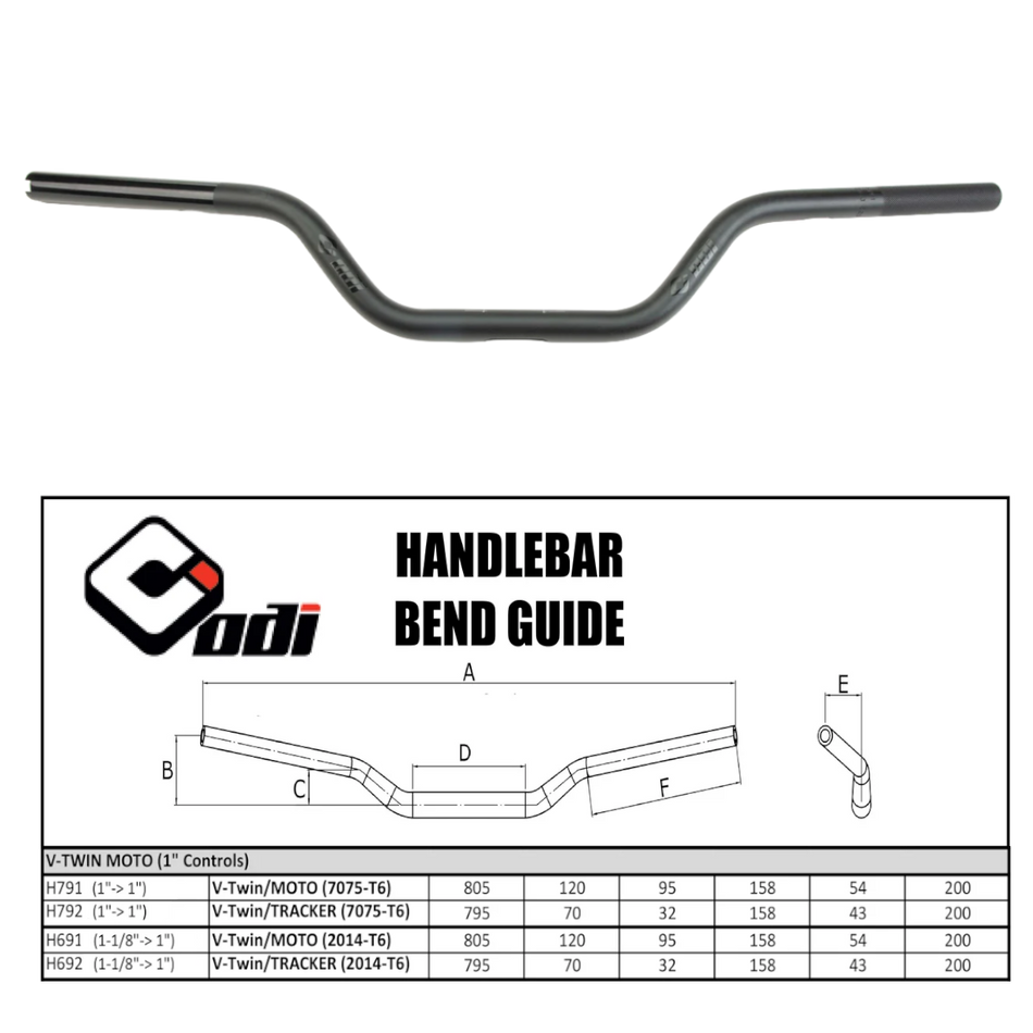 HD/MOTO 1" TO 1" BLK HDLB