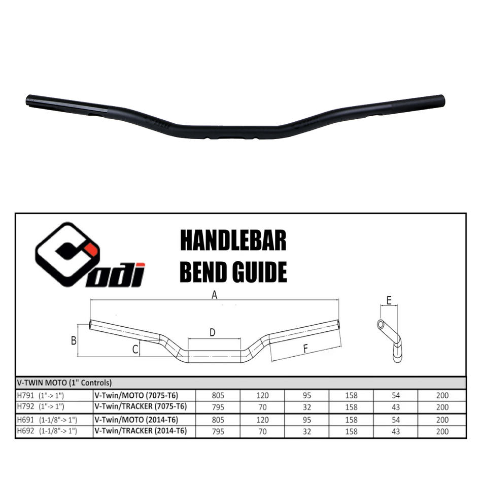 HD/TRACKER 1" TO 1" BLK HDLB
