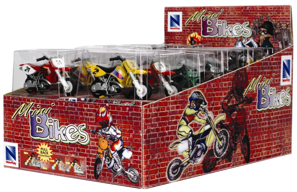 ASSORTED MINI DIRT BIKES PULL BACK
