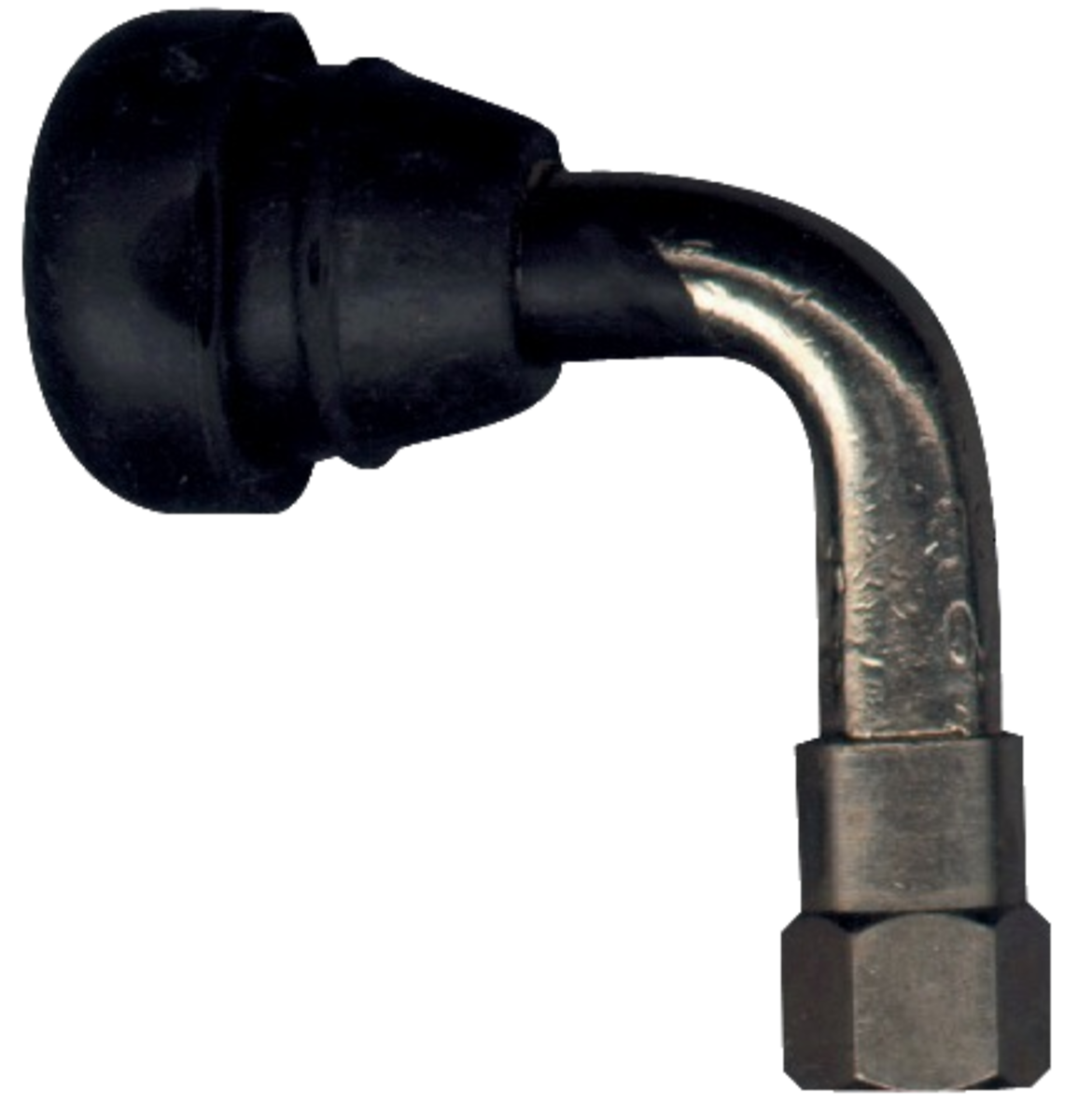 VALVE STEM CHROME/RUBBER 90°