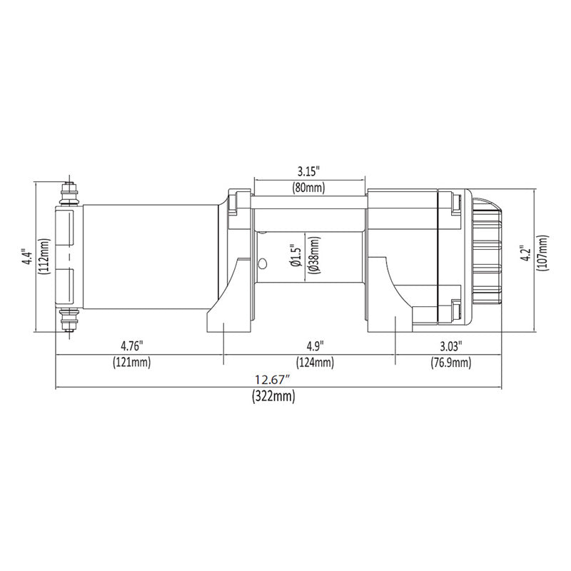 3000 LBS KFI WINCH KIT (4.875  X 3.00)
