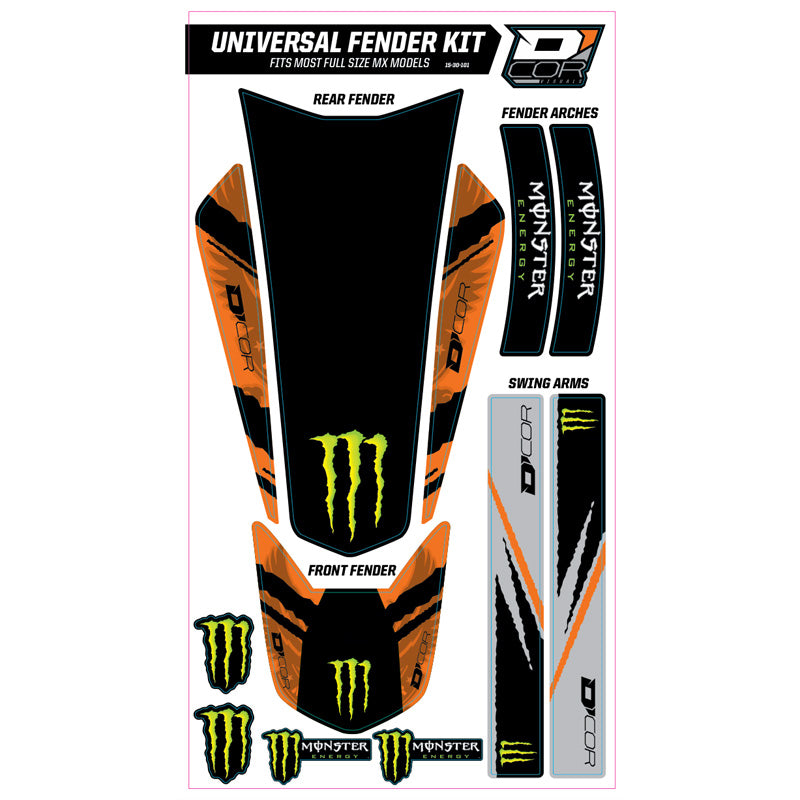 UNIVERSAL FENDER TRIM KIT ORANGE MONSTER