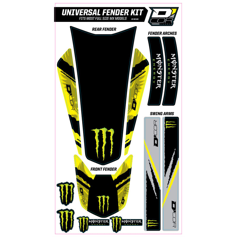 UNIVERSAL FENDER TRIM KIT YELLOW MONSTER