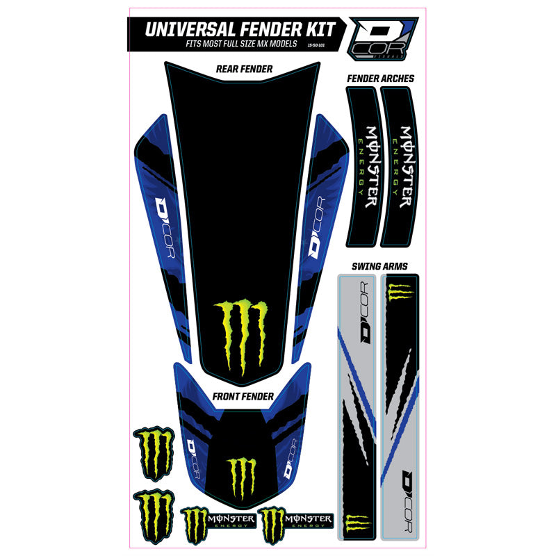 UNIVERSAL FENDER TRIM KIT BLUE MONSTER