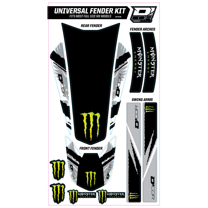 UNIVERSAL FENDER TRIM KIT WHITE MONSTER