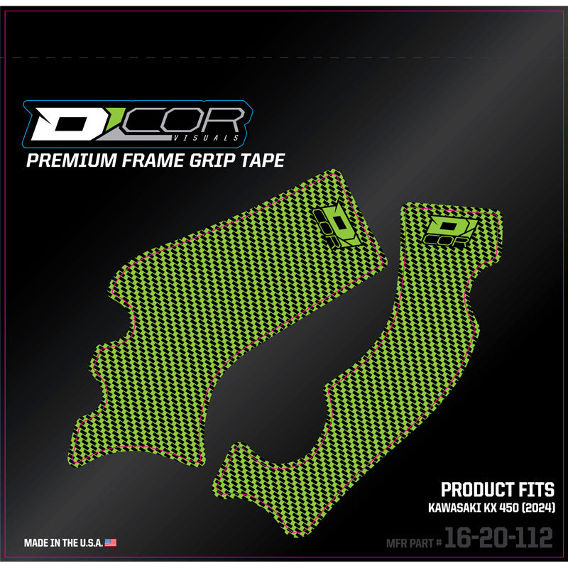 FRAME GRIP TAPE GREEN/BLACK KAW KX450 2024