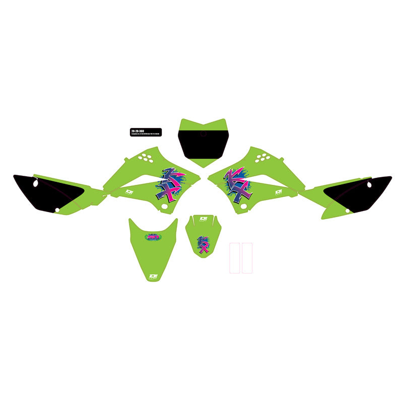 %GRAPHIC KIT RETRO KX KLX 110 20-24