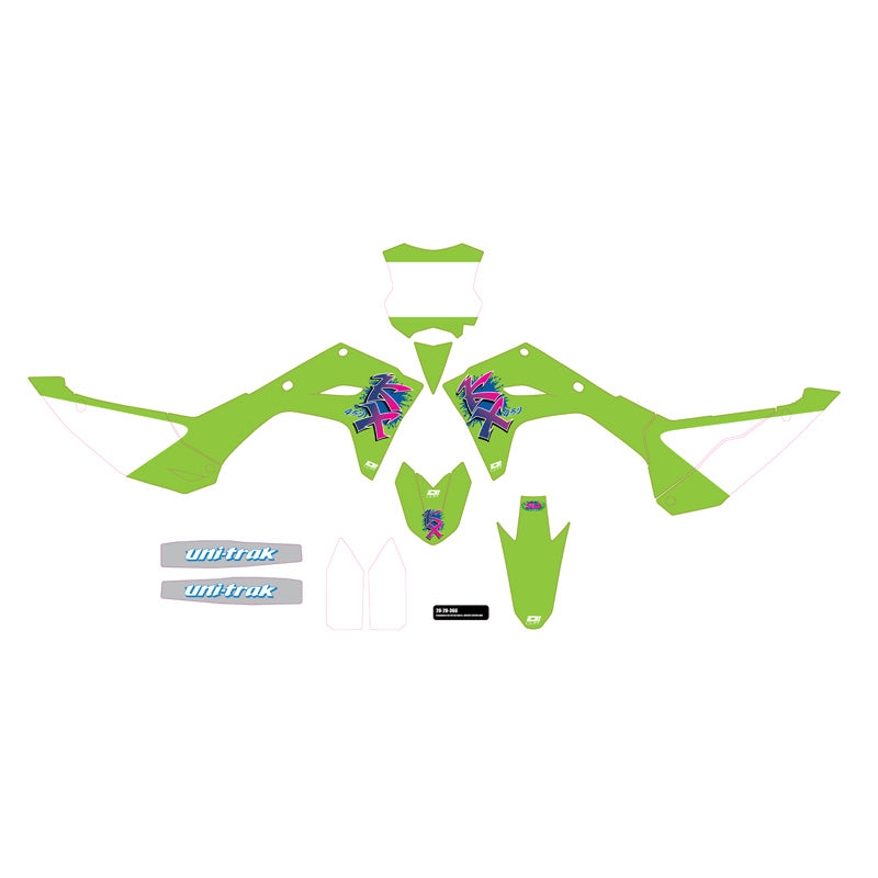 %GRAPHIC KIT RETRO KX KX 450 2024