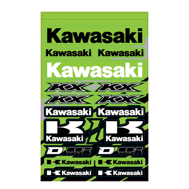 DECAL SHEET 12MM KAWASAKI KXF