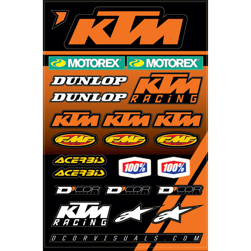 %DECAL SHEET 12MIL KTM RACING