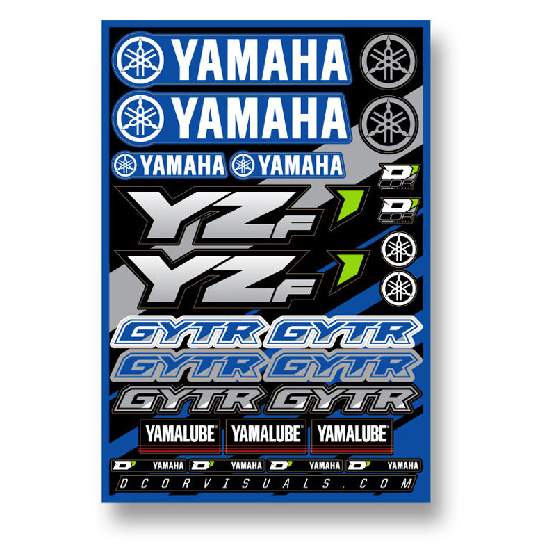 %DECAL SHEET 12MM YAMAHA YZF 1