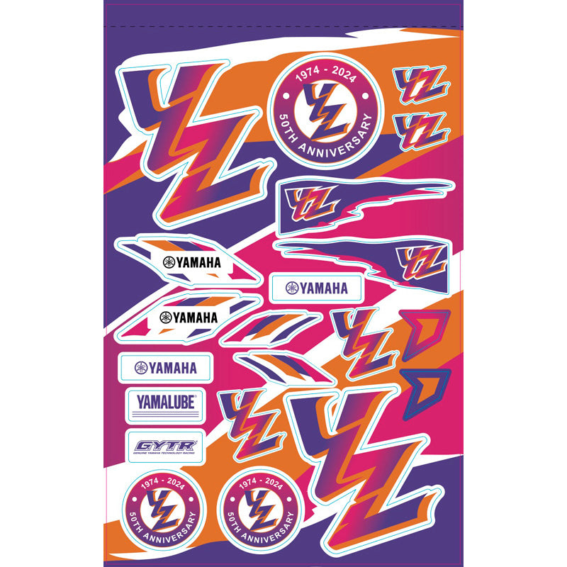 %DECAL SHEET 12MM TEAM YAMAHA RETRO