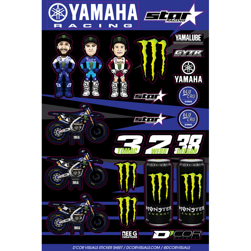 %DECAL SHEET 12MM TEAM YAMAHA