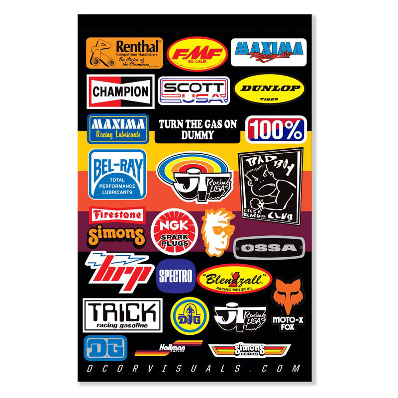 DECAL SHEET 12MIL D'COR THROWBACK MX