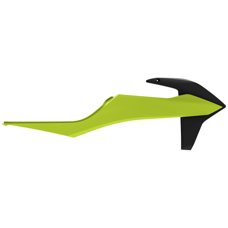 %RADIATOR SCOOPS SX/SX-F 19- BLACK/YELLOW FLO
