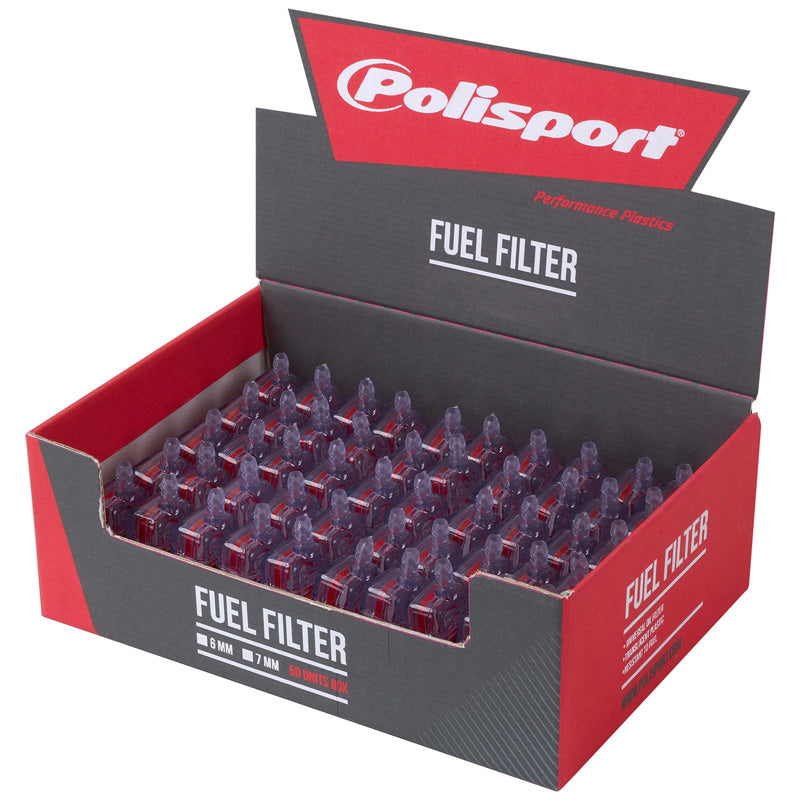 FUEL FILTER 6MM CLEAR BOX OF 50 PCS