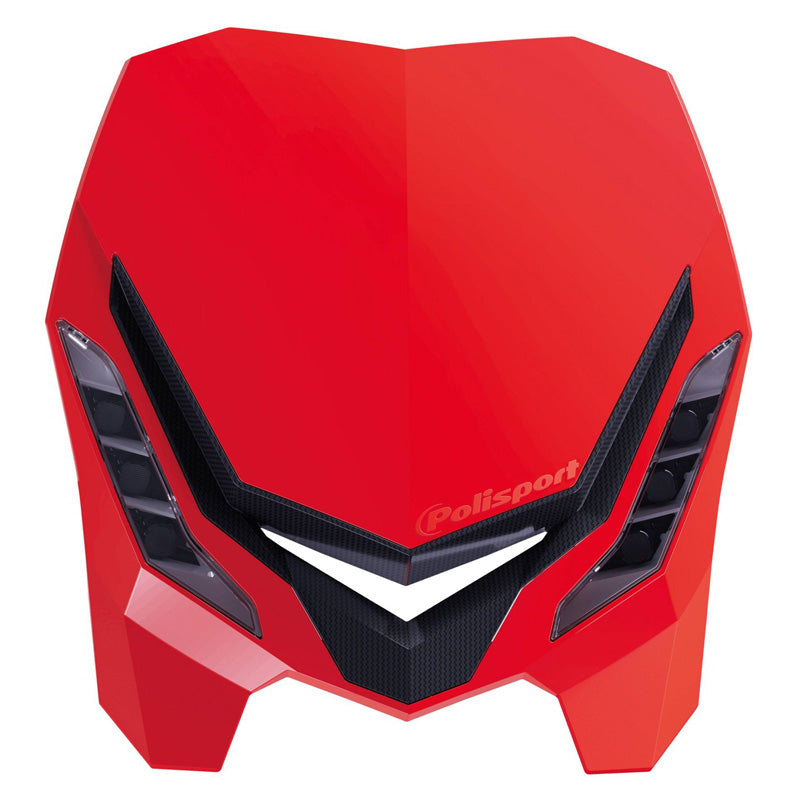 %HEADLIGHT E-BLAZE   RED/BLK