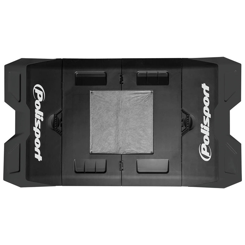 FOLD PIT PLASTIC BIKE MAT  BLK