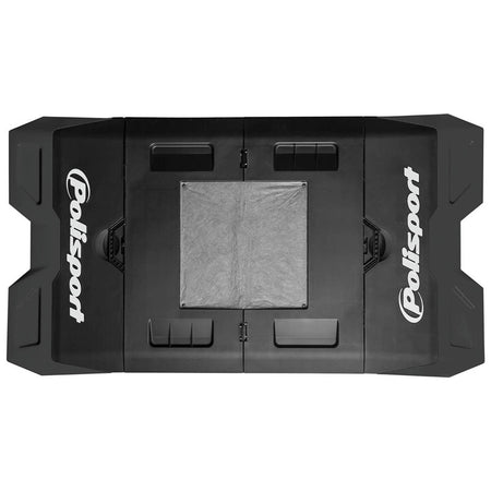 FOLD PIT PLASTIC BIKE MAT  BLK