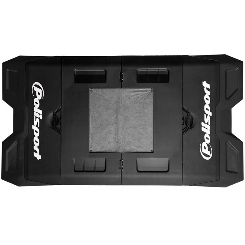 FOLD PIT PLASTIC BIKE MAT  BLK