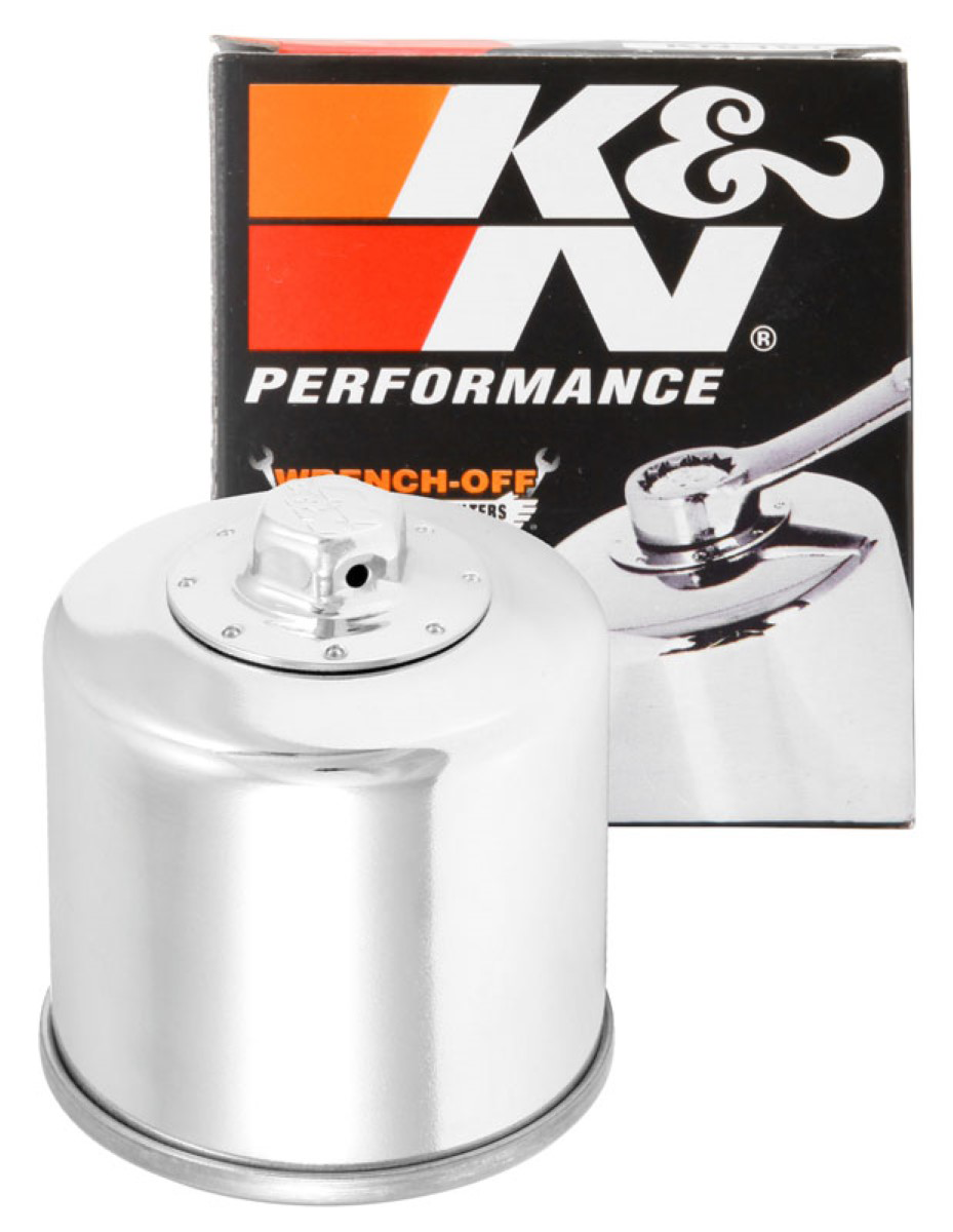 K&N OIL FILTER 15410-MCJ-000 CHROME