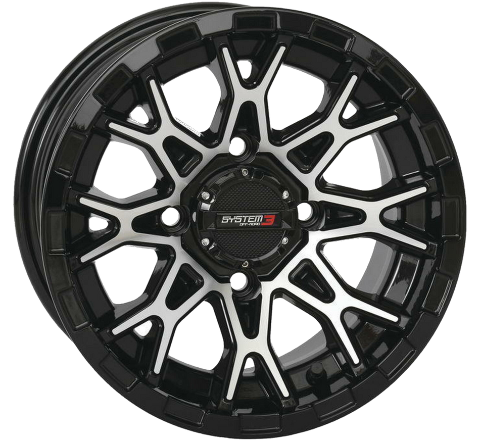 14X7 4/137 4+3 (+10MM) ST6 GLOS BLK MACH