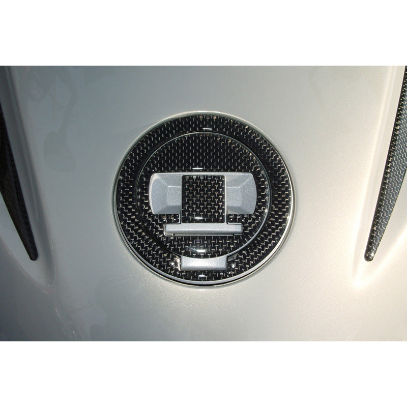 CARBON FIBER FUEL CAP TRIM WITHOUT BOLT PATTERN