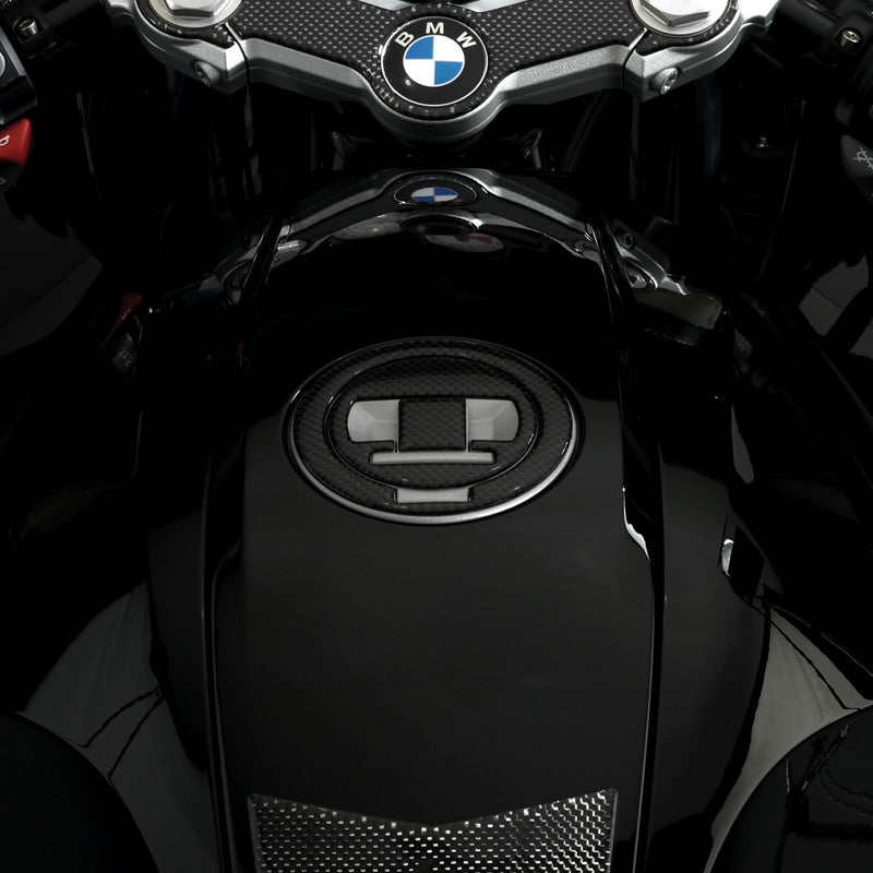 CARBON FIBER FUEL CAP TRIM WITHOUT BOLT PATTERN