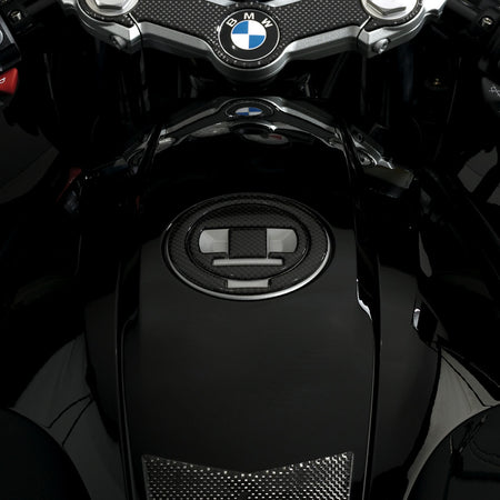 CARBON FIBER FUEL CAP TRIM WITHOUT BOLT PATTERN