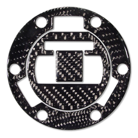 CARBON FIBER FUEL CAP TRIM WITH BOLT PATTERN