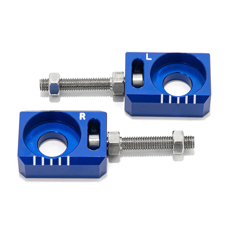 %CHAIN ADJUSTER AXLE BLOCK SUR-RON LBX BLUE