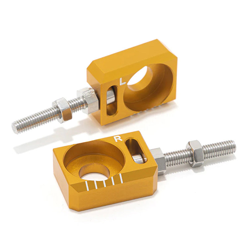%CHAIN ADJUSTER AXLE BLOCK SUR-RON LBX GOLD