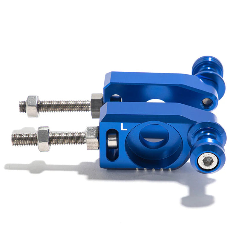%CHAIN ADJUSTER AXLE BLOCK W SPOOL SUR-RON LBX BLU