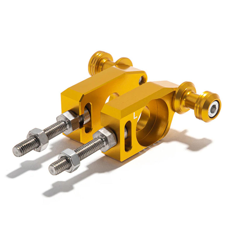 %CHAIN ADJUSTER AXLE BLOCK W SPOOL SUR-RON LBX GOL