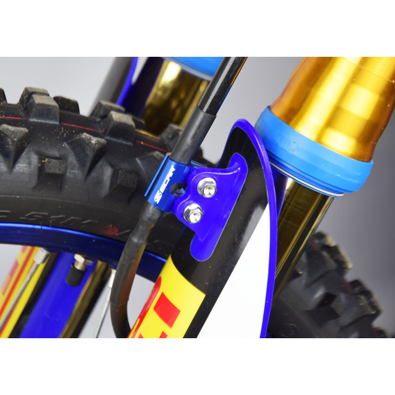 BRAKE LINE CLAMP (HON/YAM) - BLUE