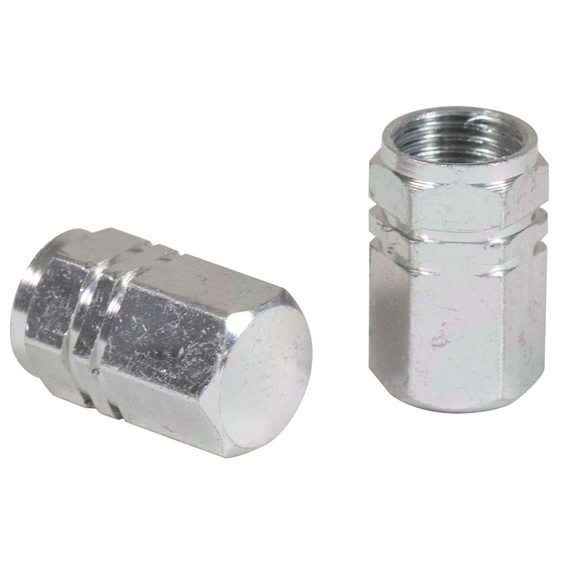VALVE CAP ''HEXA'' SILVER (2PCS)