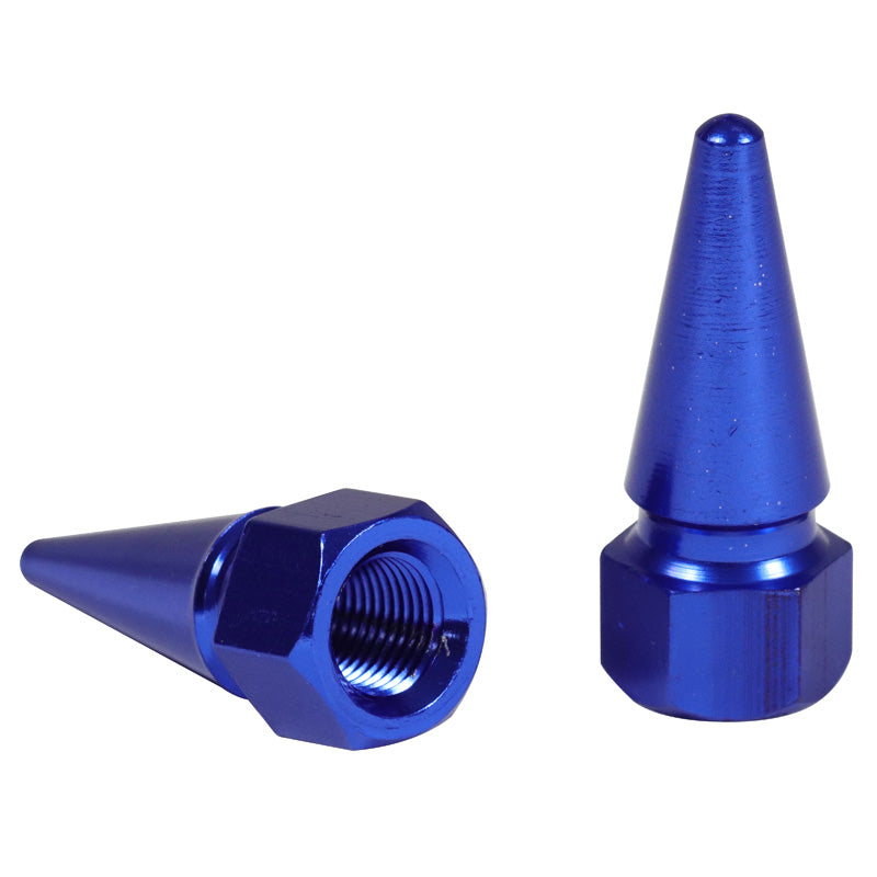 VALVE CAP ''SPIKE'' BLUE (2PCS)