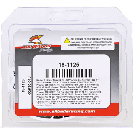 MASTER CYL REBUILD KIT ARCTIC CAT WILDCAT 06-24